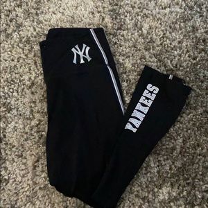 VS Pink NY Yankee workout pants